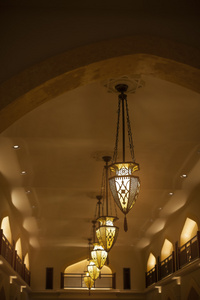 在埃及一家饭店的东方风格的漂亮吊灯