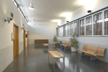 与私人医疗机构的医院走廊