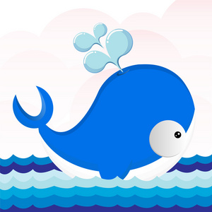 可爱的海豚的插图