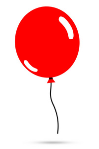 红色的气球的插图