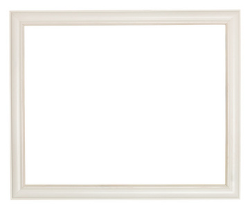 简单的白色漆木制相框