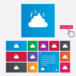 粪便签名图标。清理后的宠物符号