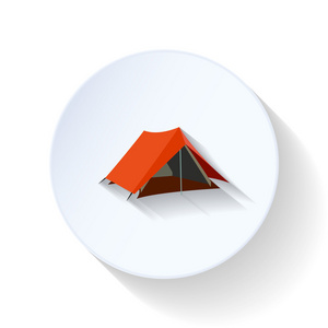 旅游帐篷平面图标