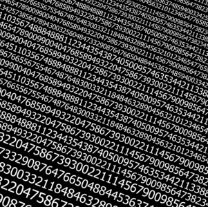   Sequences of digits stream background