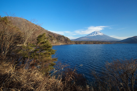 山富士在冬天