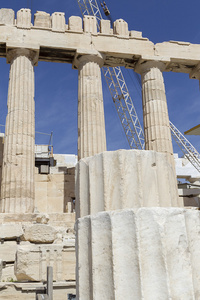 古代寺庙帕台农神庙在希腊雅典卫城
