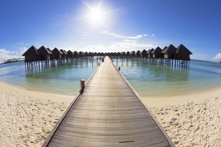美丽的海滩和水 villa.maldives