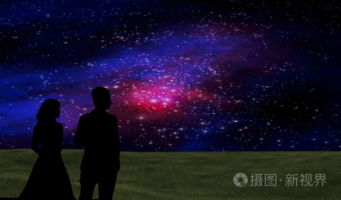 夜景天空的星星