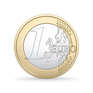 高质量渲染 1 欧元的硬币