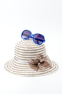 fond blanc de la plage hat isol