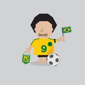 巴西的足球或橄榄球男子