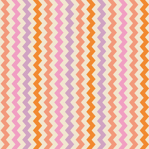雪佛龙矢量无缝炫彩花纹或平铺背景与锯齿锯齿形上米色背景的紫罗兰 粉红 橙色条纹