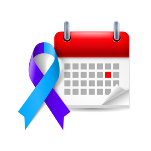 蓝色和紫色的认识功能区和日历