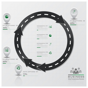 圆圈箭头道及街商业图表图片