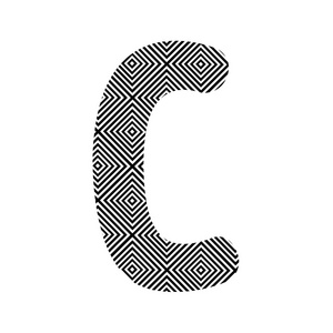 圆模式字母 c