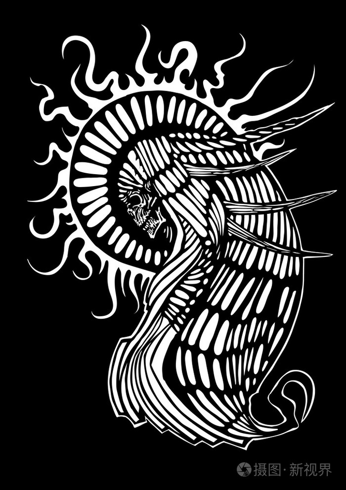 黑死亡插画-正版商用图片1fwlof-摄图新视界