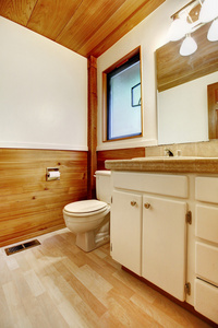 浴室里的小木屋图片
