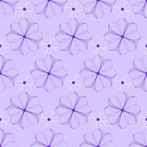 无缝的抽象花卉矢量图