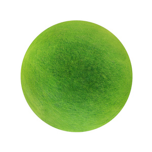 绿草球。在白色隔离