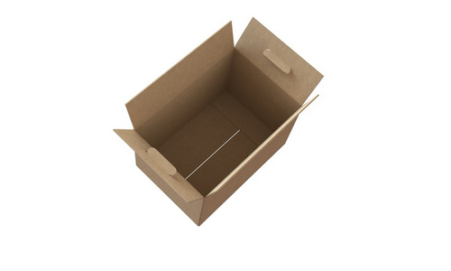 打开盖子上白在完美的条件孤立的纸板盒