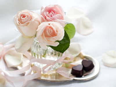 白玫瑰和糖果