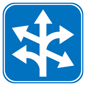 路标直 左和右