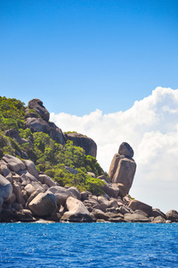 热带海滩 长尾船 安达曼海 泰国