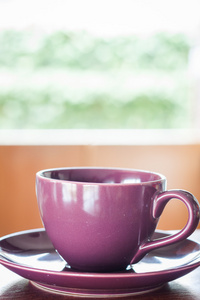 咖啡紫色咖啡杯