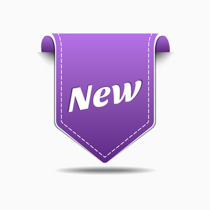 新集合紫色标签图标矢量设计