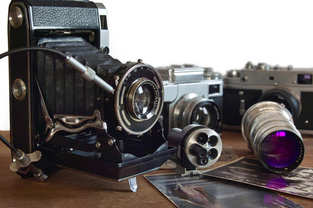 老式相机和复古物品图片