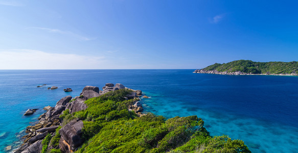 地处热带的海滩，顶视图的普吉岛 安达曼海 泰国