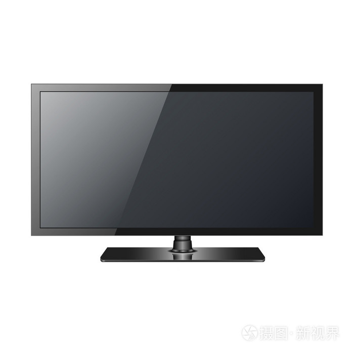 液晶显示器等离子现实的矢量图平面电视