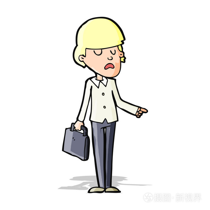 卡通傲慢商人指
