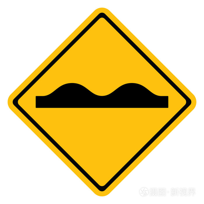 警告交通标志, 不平路面