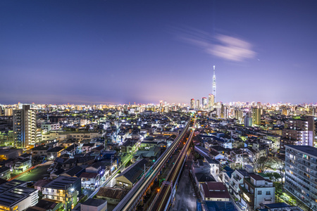 东京的景观，如 skytree