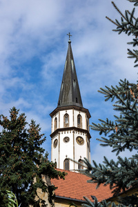 在 levoca 市大教堂的塔
