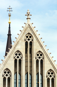 在布达佩斯，匈牙利布达城堡的哥特式大教堂