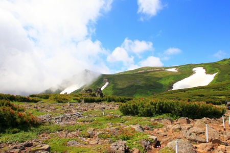 mt.akadake 大雪山国家公园在北海道的日本