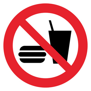 禁止标志不吃喝