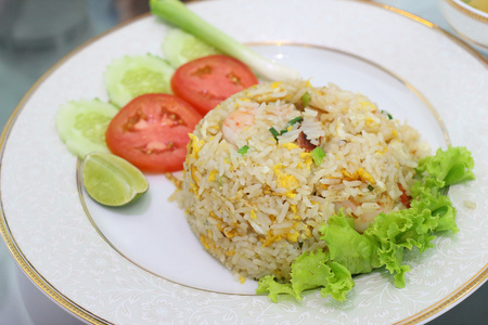 泰国食品 炒饭 泰国的本地食物菜单