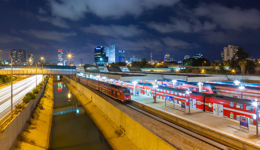 特拉维夫的城市夜景