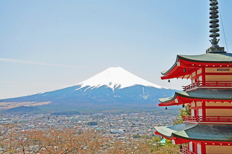 富士山与 chureito 宝塔