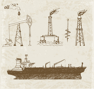 海上钻井平台和油船船