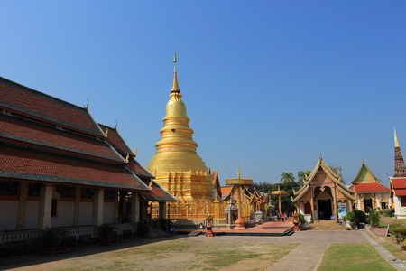 泰国佛教寺庙 扫管笏帕那 hariphunchai 在喃奔