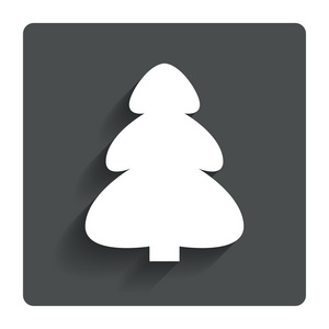 圣诞树标志图标。假期按钮