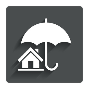 家庭保险标志图标。房地产保险