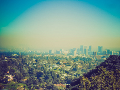 美国加利福尼亚州洛杉矶的复古外观视图