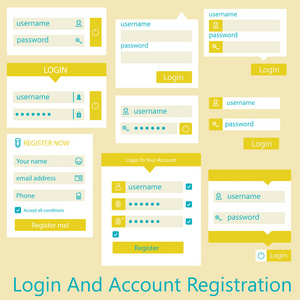 用户界面登录和帐户注册