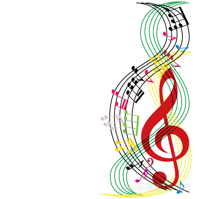笔记的作曲音乐主题的背景下矢量这