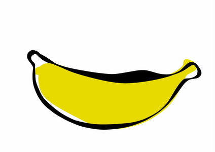 涂鸦风格化的香蕉